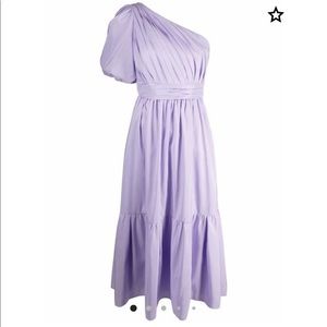 Self Portrait Flared One Shoulder Dress